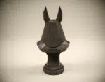 Buste van Anubis in 3D-origami, weergave 4