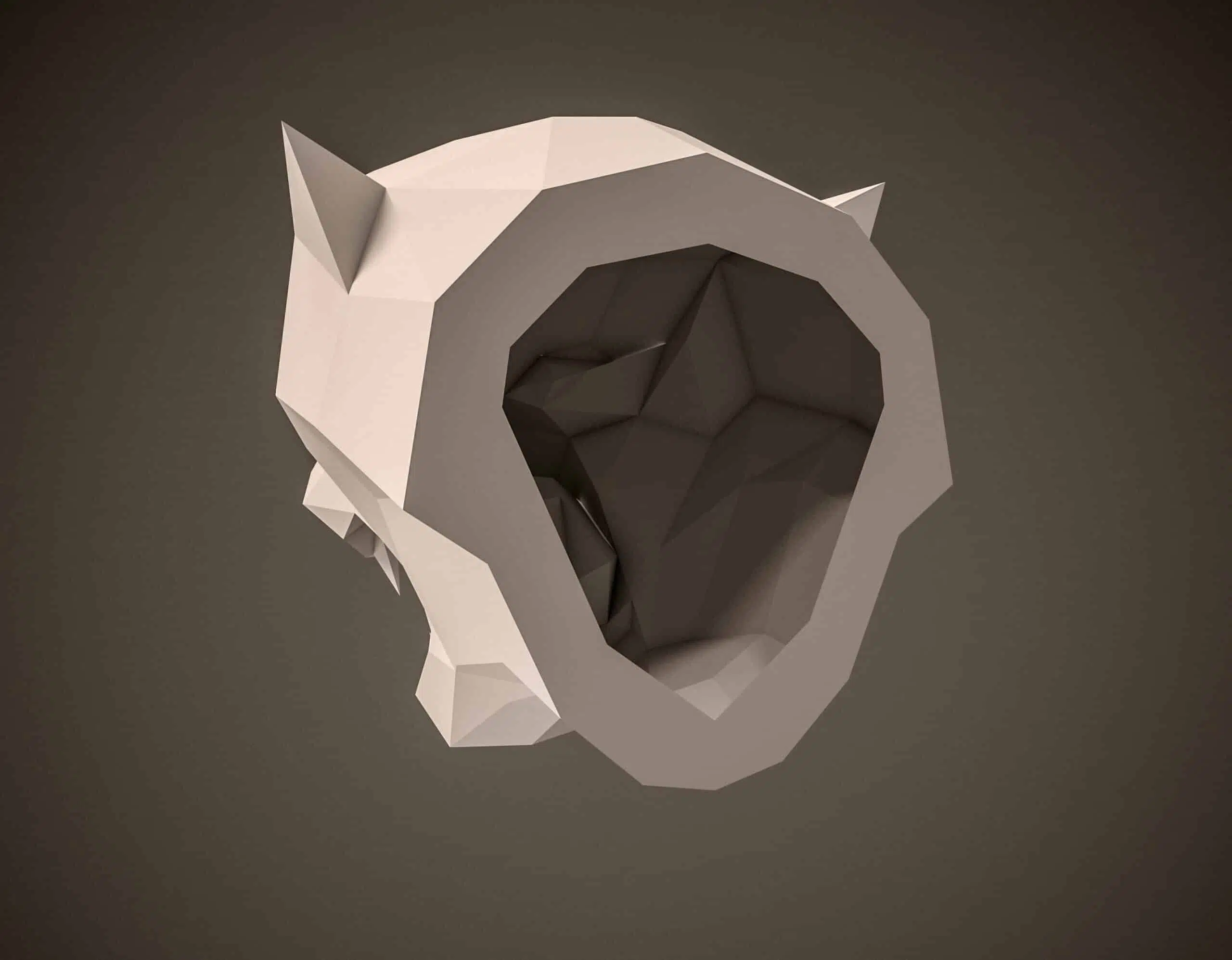 Tijger-trofee papercraft 3D, weergave 6