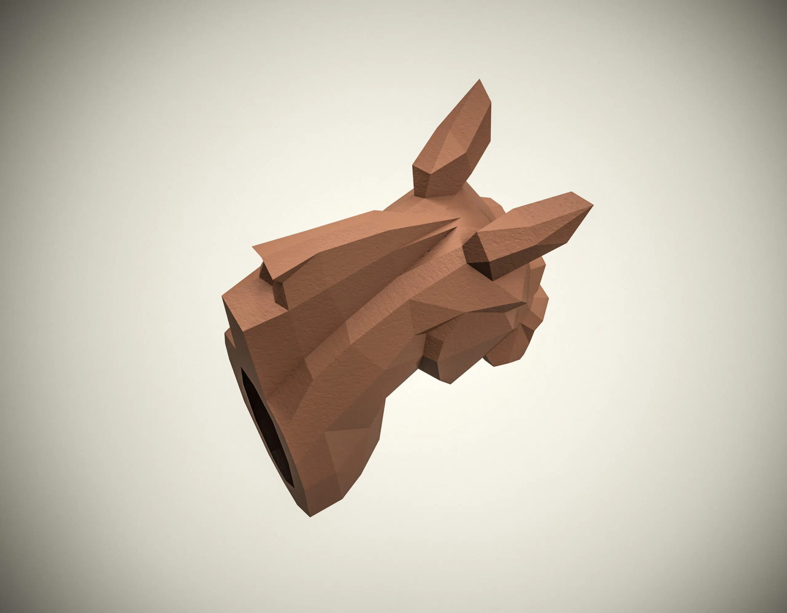 Paardenhoofd papercraft, weergave 5