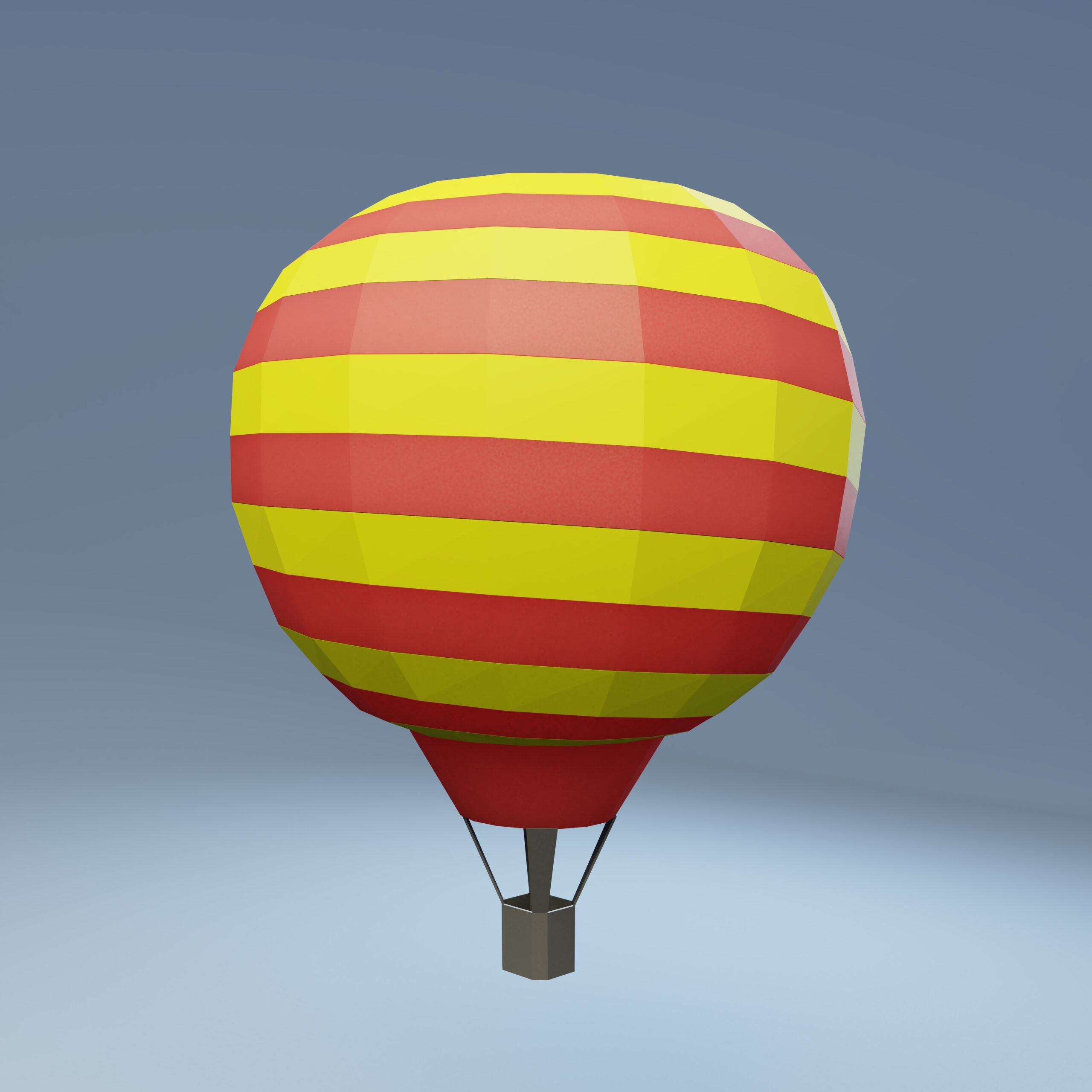 Papercraft hot air balloon in origami