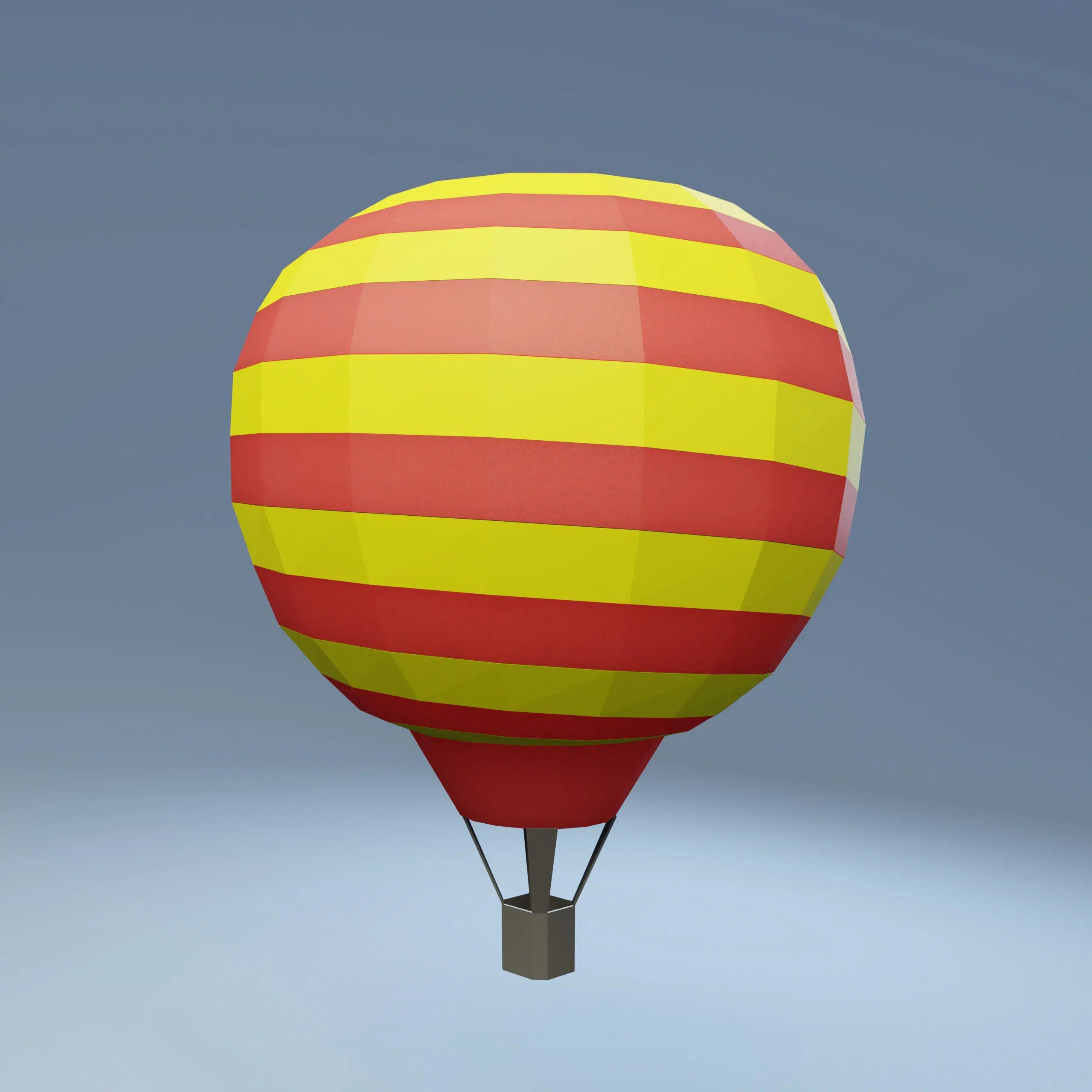 Set papercraft luchtballonnen in 3D origami, weergave 4