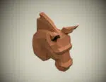 Paardenhoofd papercraft, weergave 6