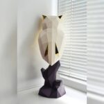 Papercraft of owl in 3D origami