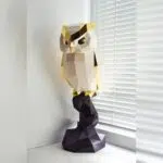 Papercraft di gufo in origami 3D, modello 3D
