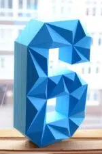 Todos os números em papercraft 3D