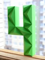 Papercraft of all 3D numbers