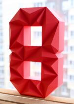Papercraft of all 3D numbers