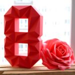 Papercraft of all 3D numbers