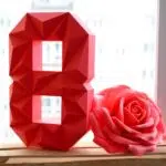 Todos os números em papercraft 3D