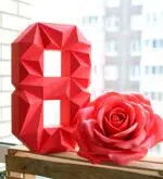 Todos os números em papercraft 3D
