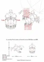 Origami 3D-Papercraft van lantaarnvis, 3D-model