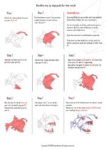 Papercraft of anglerfish in 3D origami