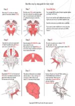 Papercraft head of Anubis in 3D origami