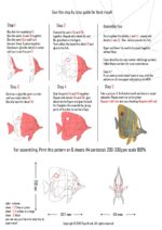 Papercraft de peixe-borboleta em origami 3D