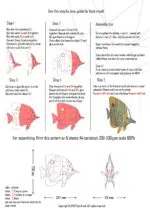 3D origami papercraft butterfly fish