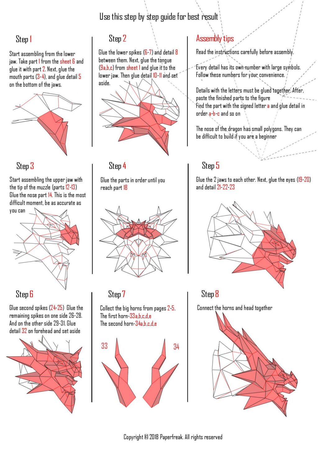 Papercraft Smaug dragão do Senhor dos Anéis em origami 3D