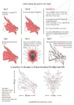 Smaug 3D origami draak, weergave 16