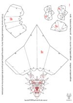 Papercraft Smaug dragon from Lord of the Rings in 3D origami