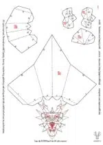 Smaug 3D origami draak, weergave 18