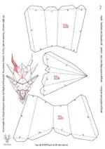 Smaug 3D origami draak, weergave 17