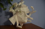 Papercraft of Medusa Gorgon in 3D origami