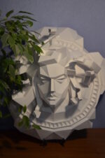Papercraft of Medusa Gorgon in 3D origami