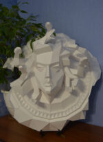 Papercraft of Medusa Gorgon in 3D origami
