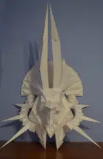 Papercraft cabeza de Anubis en origami 3D