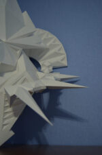 Papercraft head of Anubis in 3D origami