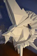Papercraft cabeza de Anubis en origami 3D