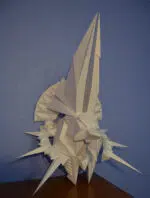 Papercraft cabeza de Anubis en origami 3D