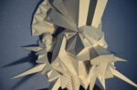 Papercraft head of Anubis in 3D origami