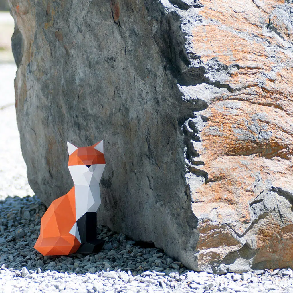 Papercraft de petite renarde en origami