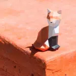 Papercraft Little Fox in Origami