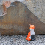 Papercraft of small fox in origami