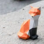 Papercraft Little Fox in Origami