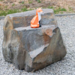 Papercraft of small fox in origami