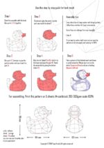 Papercraft of duck in 3D origami