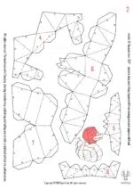 Origami 3D eend in papier, weergave 2