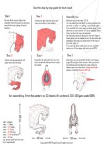 Papercraft unicorn in 3D origami