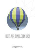 Papercraft of hot air balloon in 3D origami