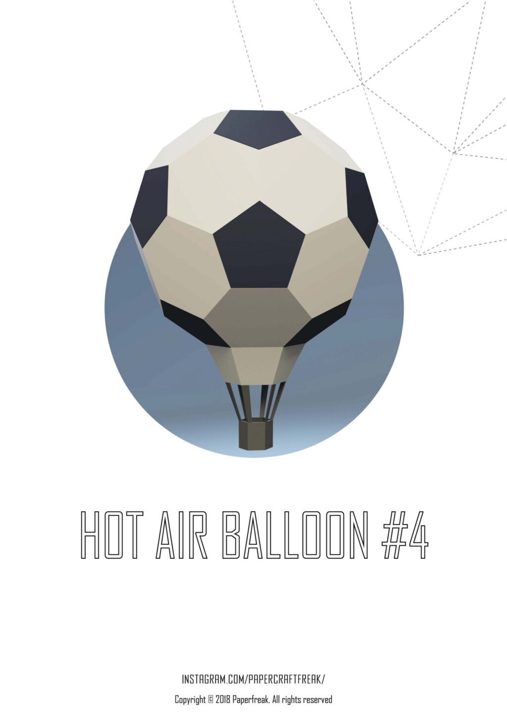 Papercraft de globo aerostático en origami