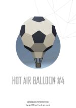 Papercraft de balão de ar quente em origami 3D