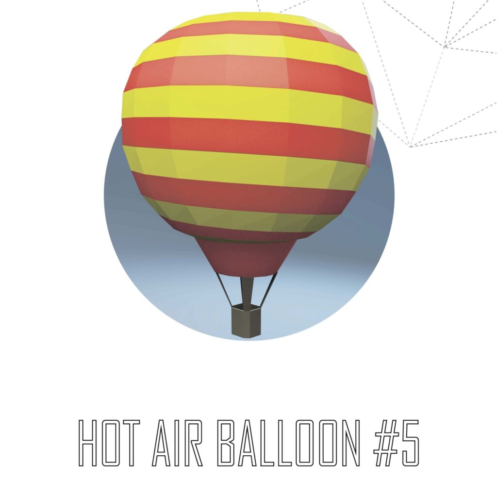 Papercraft hot air balloon in origami Papercraft hot air balloon in origami