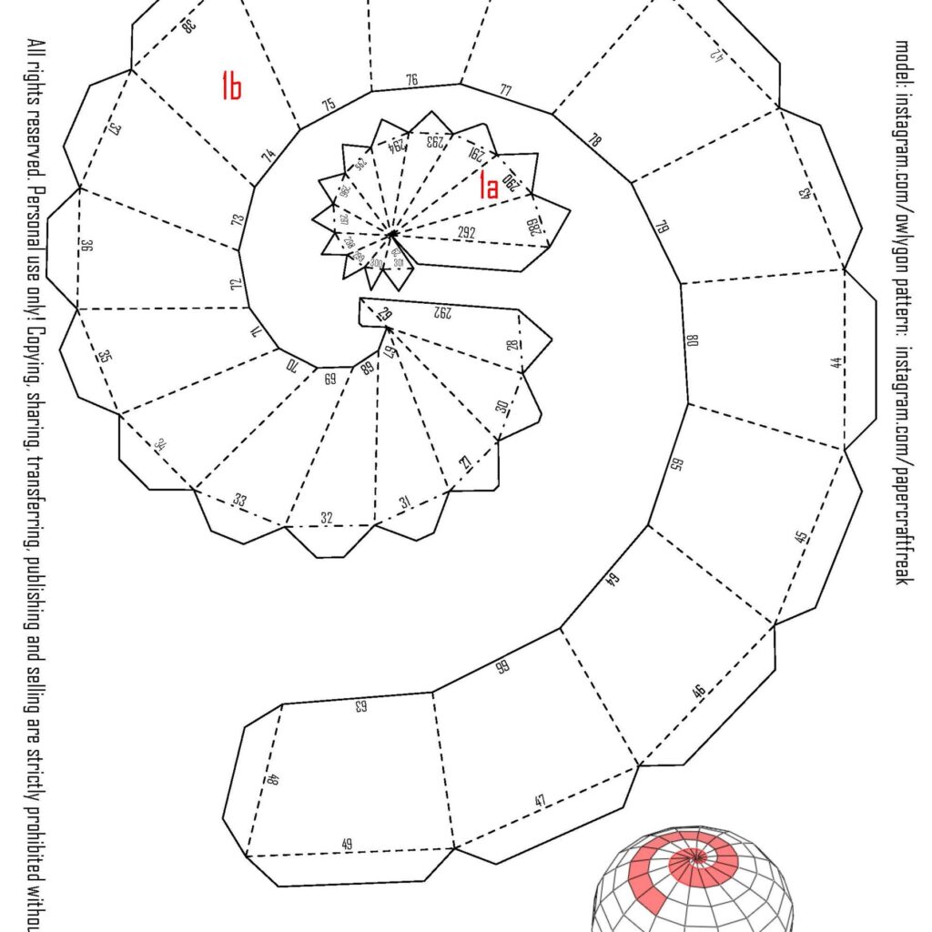 Papercraft of hot air balloon in 3D origami