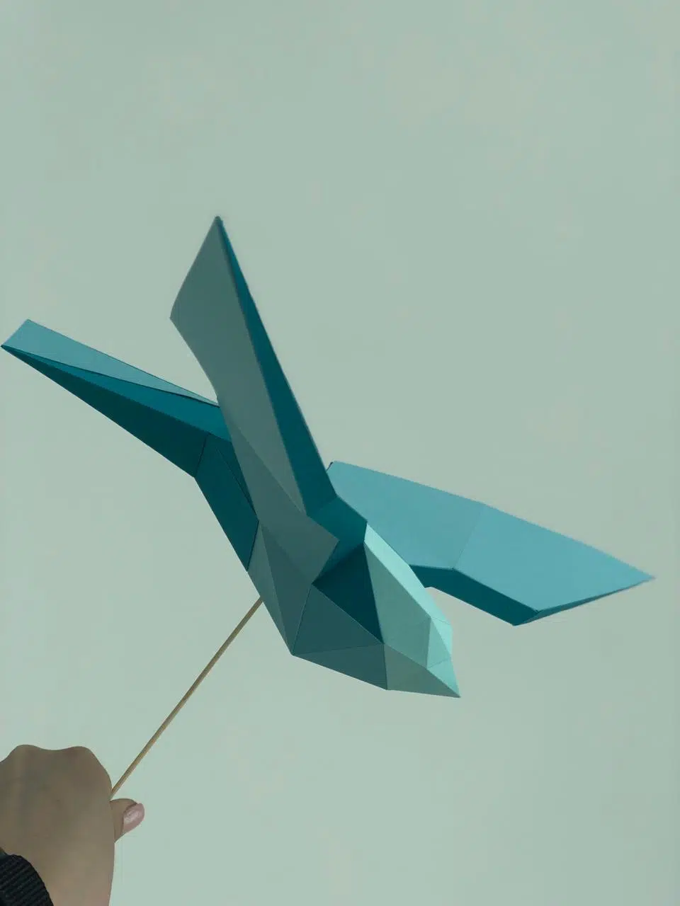 Papercraft de pássaros voando em origami 3D, modelo 3D