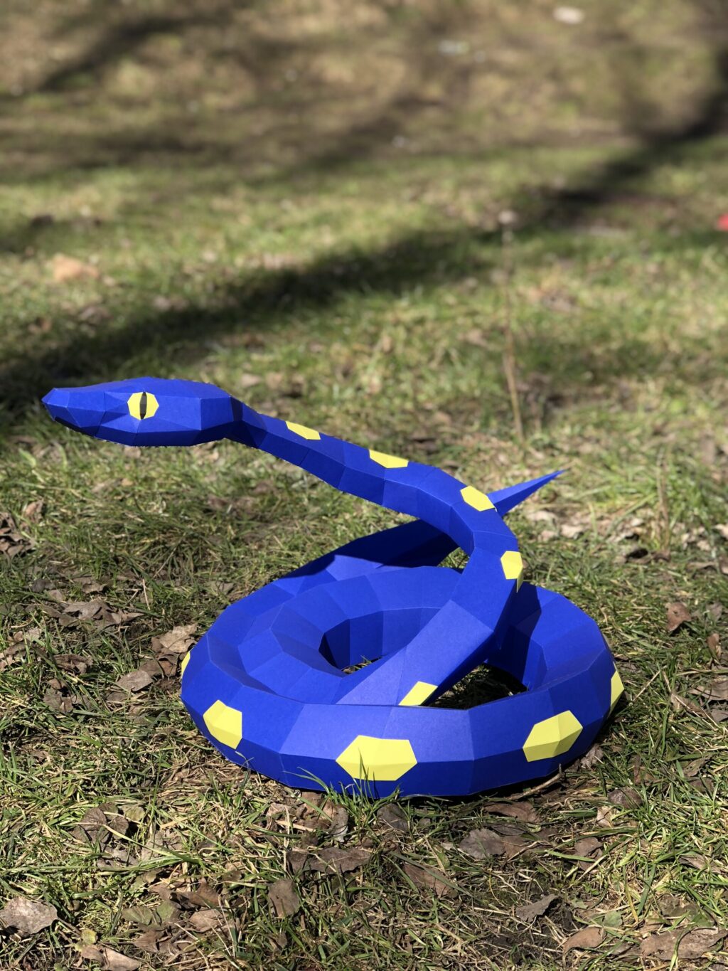 Serpent python origami 3D – Sculpture papier impressionnante