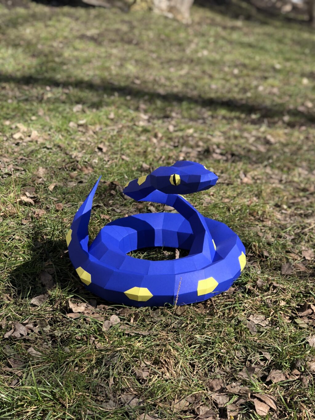3D origami python snake – Impressive paper sculpture