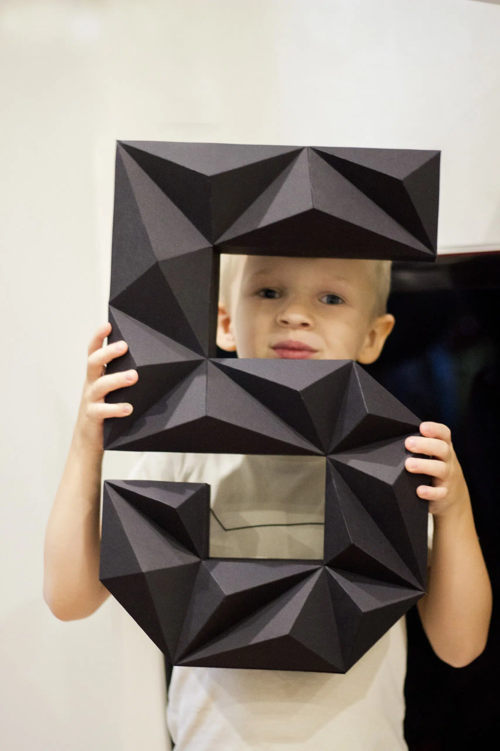Todos os números em papercraft 3D, detalhe