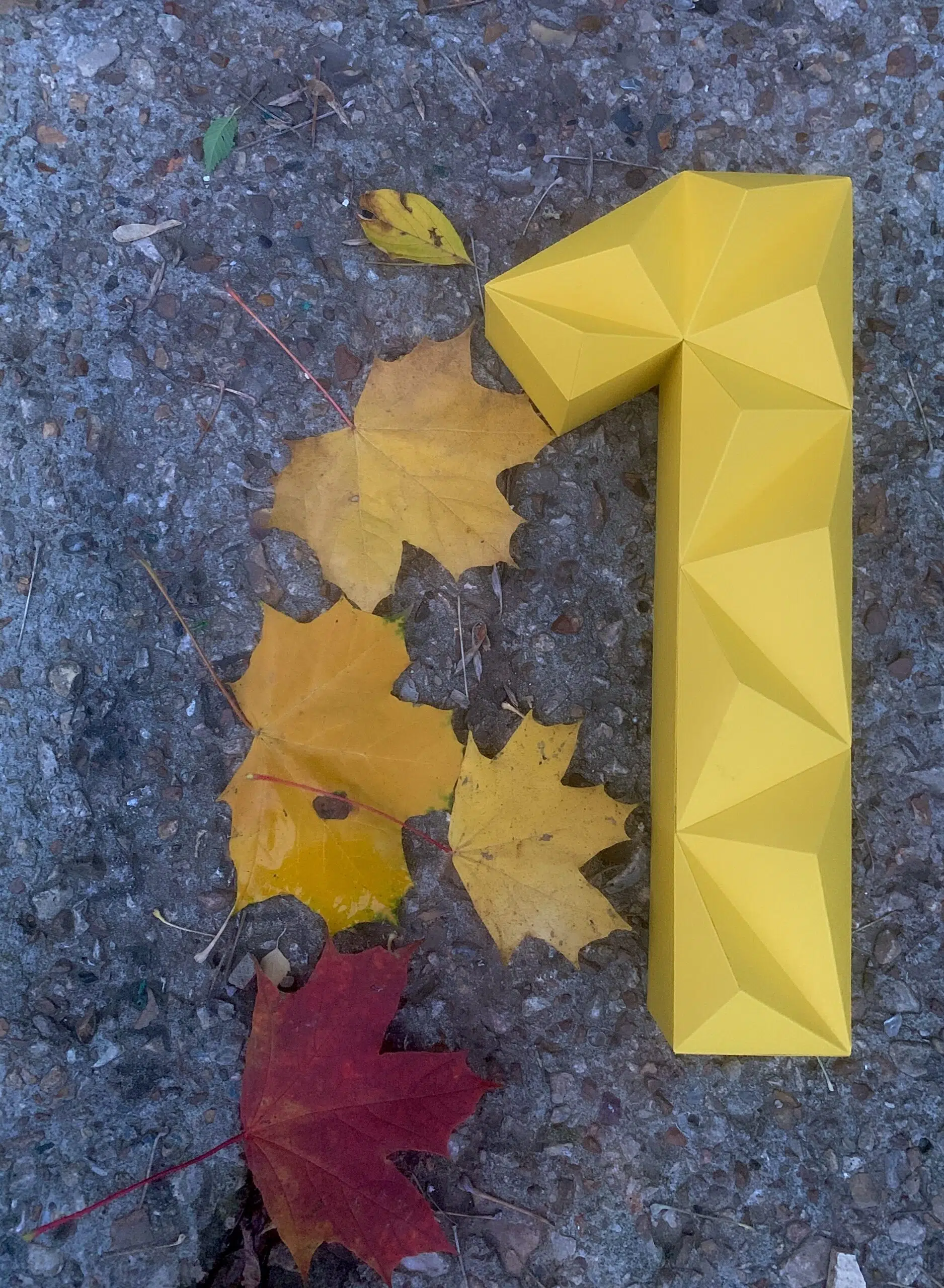 Todos os números em papercraft 3D, vista traseira